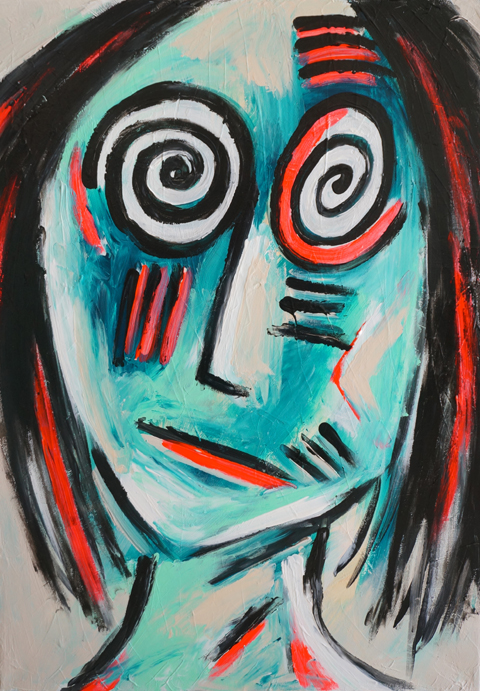 inadapte portrait moderne art brut