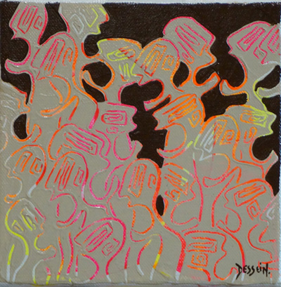 nematoides art contemporain par l'artiste peintre delphine dessein