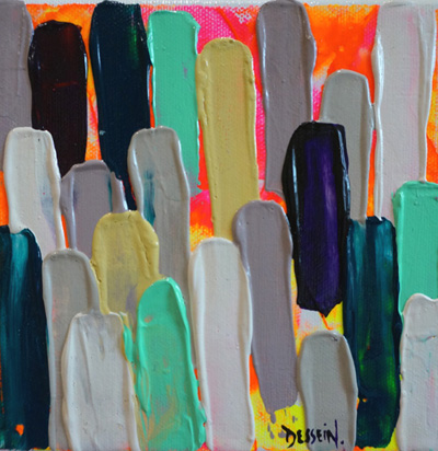 pluie de liberte art abstrait moderne fluo by dessein